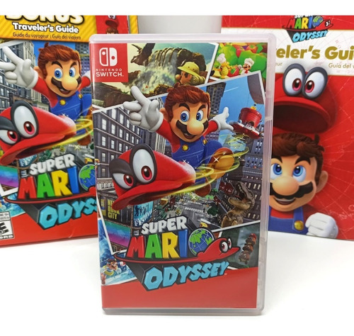 Jogo Super Mario Odyssey + Travelers Guide - Colecionador